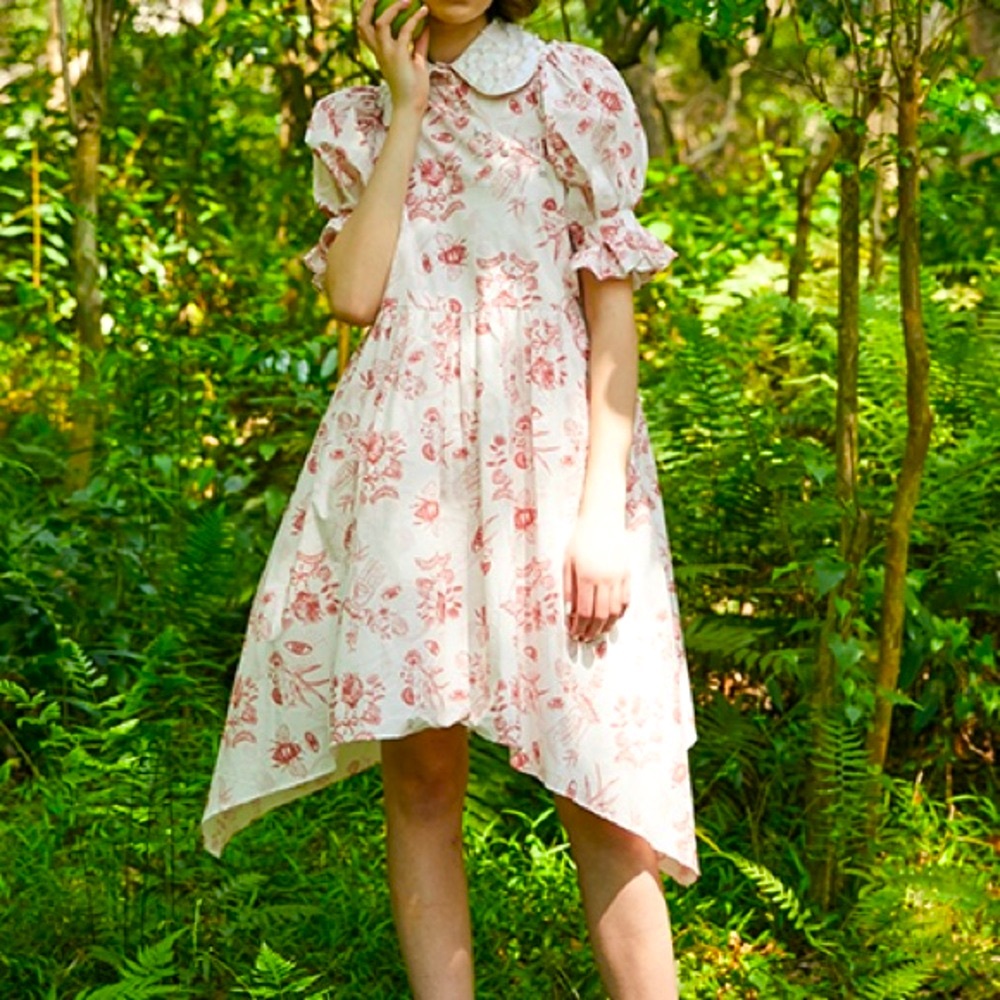 Floral Puff Sleeve Dress